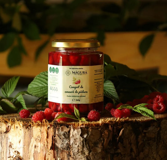 Compot de ZMEURĂ DE PĂDURE - fără zahăr